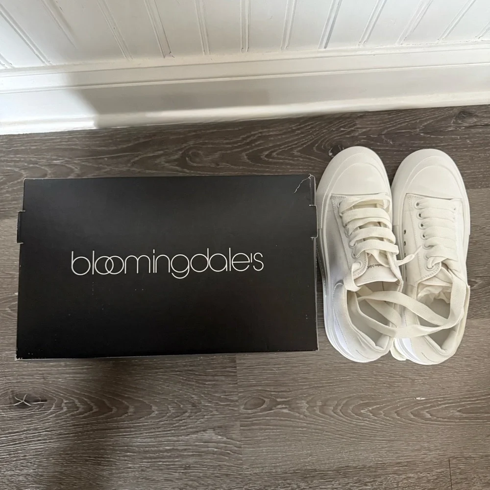 ❗️SOLD❗️Alexander McQueen Deck Plimsoll Canvas & Suede Sneakers white - Picture 8 of 11